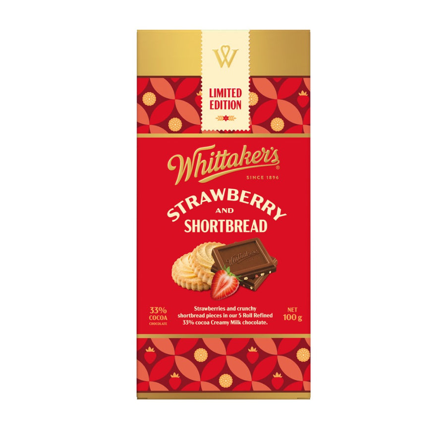 Whittakers Strawberry and Shortbread 100g | Auckland Grocery Delivery Get Whittakers Strawberry and Shortbread 100g delivered to your doorstep by your local Auckland grocery delivery. Shop Paddock To Pantry. Convenient online food shopping in NZ | Grocery Delivery Auckland | Grocery Delivery Nationwide | Fruit Baskets NZ | Online Food Shopping NZ 
