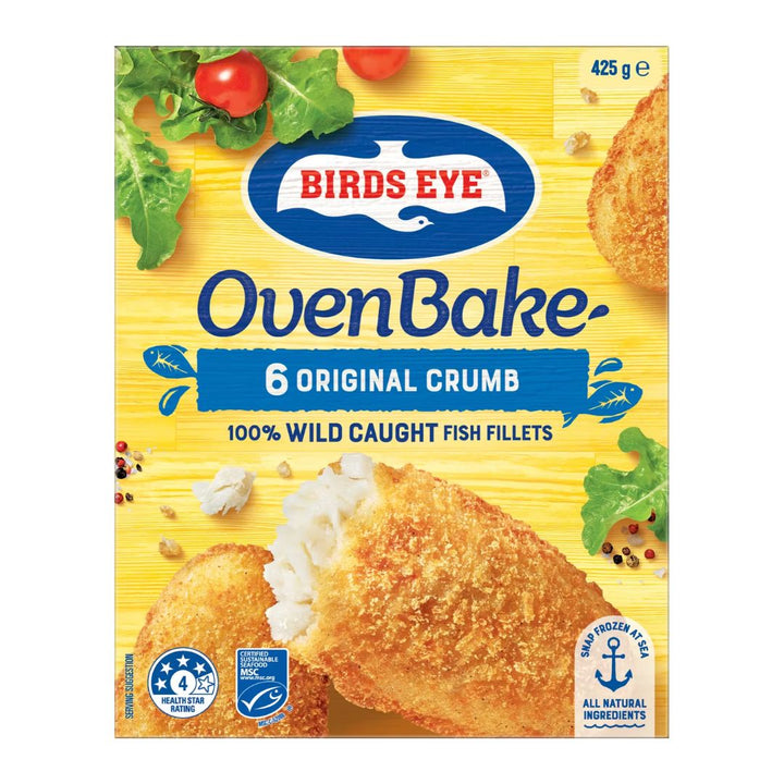 Birds Eye Oven Bake Crumb Fillets | Auckland Grocery Delivery Get Birds Eye Oven Bake Crumb Fillets delivered to your doorstep by your local Auckland grocery delivery. Shop Paddock To Pantry. Convenient online food shopping in NZ | Grocery Delivery Auckland | Grocery Delivery Nationwide | Fruit Baskets NZ | Online Food Shopping NZ Birds Eye Oven Bake Crumb Fillets. Crispy crumbed fish fillets for easy family meals — shop frozen food online with convenient NZ grocery delivery.