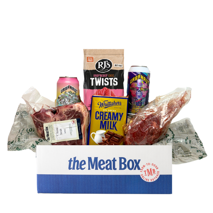 Blokes Box with Rib Eye | Auckland Grocery Delivery Get Blokes Box with Rib Eye delivered to your doorstep by your local Auckland grocery delivery. Shop Paddock To Pantry. Convenient online food shopping in NZ | Grocery Delivery Auckland | Grocery Delivery Nationwide | Fruit Baskets NZ | Online Food Shopping NZ Father's Day Gifts don't get tastier than this! Surprise Dad with the Blokes Box filled with premium meat and treats. Order online today from Paddock to Pantry!