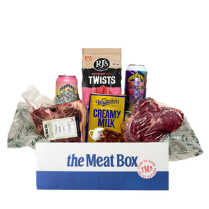 Blokes Box with Wagyu Beef Scotch | Auckland Grocery Delivery Get Blokes Box with Wagyu Beef Scotch delivered to your doorstep by your local Auckland grocery delivery. Shop Paddock To Pantry. Convenient online food shopping in NZ | Grocery Delivery Auckland | Grocery Delivery Nationwide | Fruit Baskets NZ | Online Food Shopping NZ Go big this Father’s Day with the Blokes Box—featuring Wagyu Beef Scotch, T-Bone, snacks & beer. Bold flavour, delivered NZ-wide to your legend.