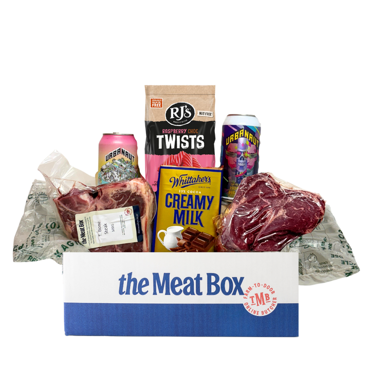 Blokes Box with Speckle Beef Scotch | Auckland Grocery Delivery Get Blokes Box with Speckle Beef Scotch delivered to your doorstep by your local Auckland grocery delivery. Shop Paddock To Pantry. Convenient online food shopping in NZ | Grocery Delivery Auckland | Grocery Delivery Nationwide | Fruit Baskets NZ | Online Food Shopping NZ Go big this Father’s Day with the Blokes Box—featuring Speckle Beef Scotch, T-Bone, snacks & beer. Bold flavour, delivered NZ-wide to your legend.