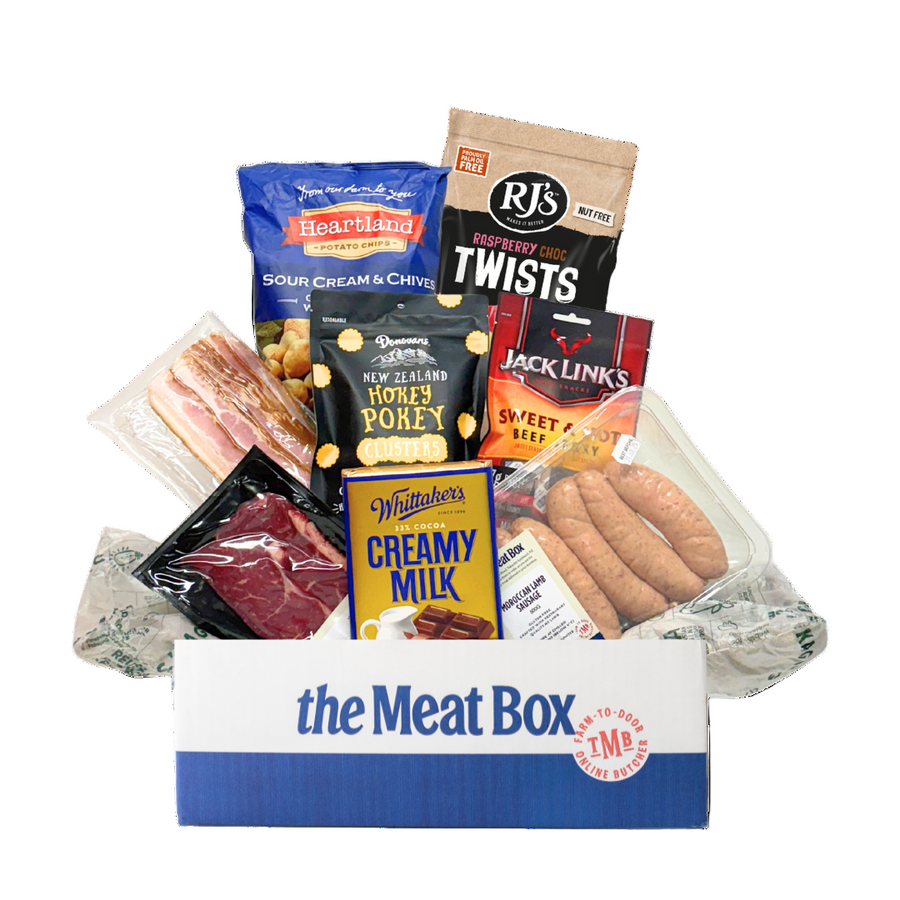 Rad Dad Box with Sirloin Steak | Auckland Grocery Delivery Get Rad Dad Box with Sirloin Steak delivered to your doorstep by your local Auckland grocery delivery. Shop Paddock To Pantry. Convenient online food shopping in NZ | Grocery Delivery Auckland | Grocery Delivery Nationwide | Fruit Baskets NZ | Online Food Shopping NZ Spoil Dad with the Rad Dad Box! Packed with restaurant quality meat and classic Kiwi treats. The Ultimate Father's Day Gift. Online Grocery Delivery NZ. 