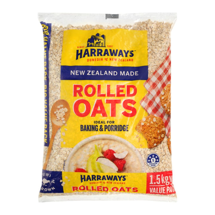 Harraways Rolled Oats Value Pack | Auckland Grocery Delivery Get Harraways Rolled Oats Value Pack delivered to your doorstep by your local Auckland grocery delivery. Shop Paddock To Pantry. Convenient online food shopping in NZ | Grocery Delivery Auckland | Grocery Delivery Nationwide | Fruit Baskets NZ | Online Food Shopping NZ Harraways Rolled Oats Value Pack. Wholegrain oats for porridge, baking and family breakfasts — shop pantry staples online with convenient NZ grocery delivery.