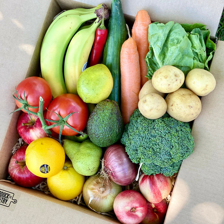 Large Fruit & Vege Box | Auckland Grocery Delivery Get Large Fruit & Vege Box delivered to your doorstep by your local Auckland grocery delivery. Shop Paddock To Pantry. Convenient online food shopping in NZ | Grocery Delivery Auckland | Grocery Delivery Nationwide | Fruit Baskets NZ | Online Food Shopping NZ Get the freshest, in-season fruit & vegetables delivered to your door with Paddock To Pantry's Fruit & Veg box. Auckland Grocery Delivery available 7 days!