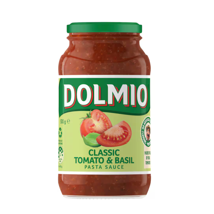 Dolmio Traditional Recipe Basil Pasta Sauce 500g | Auckland Grocery Delivery Get Dolmio Traditional Recipe Basil Pasta Sauce 500g delivered to your doorstep by your local Auckland grocery delivery. Shop Paddock To Pantry. Convenient online food shopping in NZ | Grocery Delivery Auckland | Grocery Delivery Nationwide | Fruit Baskets NZ | Online Food Shopping NZ Creamy Dolmio bechamel lasagne sauce for easy family dinners. No artificial additives. Affordable grocery boxes delivered NZ wide. 
