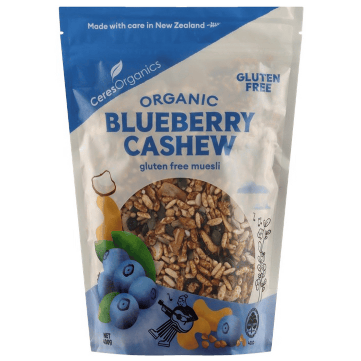 Ceres Organic Blueberry Cashew Muesli GF 400g | Auckland Grocery Delivery Get Ceres Organic Blueberry Cashew Muesli GF 400g delivered to your doorstep by your local Auckland grocery delivery. Shop Paddock To Pantry. Convenient online food shopping in NZ | Grocery Delivery Auckland | Grocery Delivery Nationwide | Fruit Baskets NZ | Online Food Shopping NZ Get Ceres Grain Free Berry Cashew bags delivered to your door 7 days NZ wide overnight with Paddock To Pantry | Free delivery on orders over $125. 