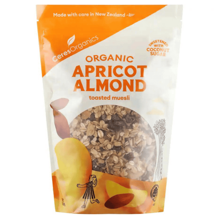 Ceres Organics Apricot Muesli | Auckland Grocery Delivery Get Ceres Organics Apricot Muesli delivered to your doorstep by your local Auckland grocery delivery. Shop Paddock To Pantry. Convenient online food shopping in NZ | Grocery Delivery Auckland | Grocery Delivery Nationwide | Fruit Baskets NZ | Online Food Shopping NZ Get Ceres Organics Apricot Muesli bags delivered to your door 7 days NZ wide overnight with Paddock To Pantry. | Free delivery on orders over $125. 