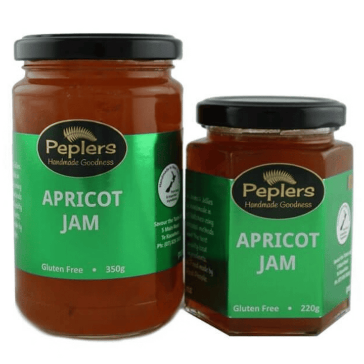 Peplers Apricot Jam 350g | Auckland Grocery Delivery Get Peplers Apricot Jam 350g delivered to your doorstep by your local Auckland grocery delivery. Shop Paddock To Pantry. Convenient online food shopping in NZ | Grocery Delivery Auckland | Grocery Delivery Nationwide | Fruit Baskets NZ | Online Food Shopping NZ Experience the irresistible flavour of Peplers Apricot Jam in a generous 350g jar. Delivered 7 days overnight NZ-wide | Free delivery on orders over $125.
