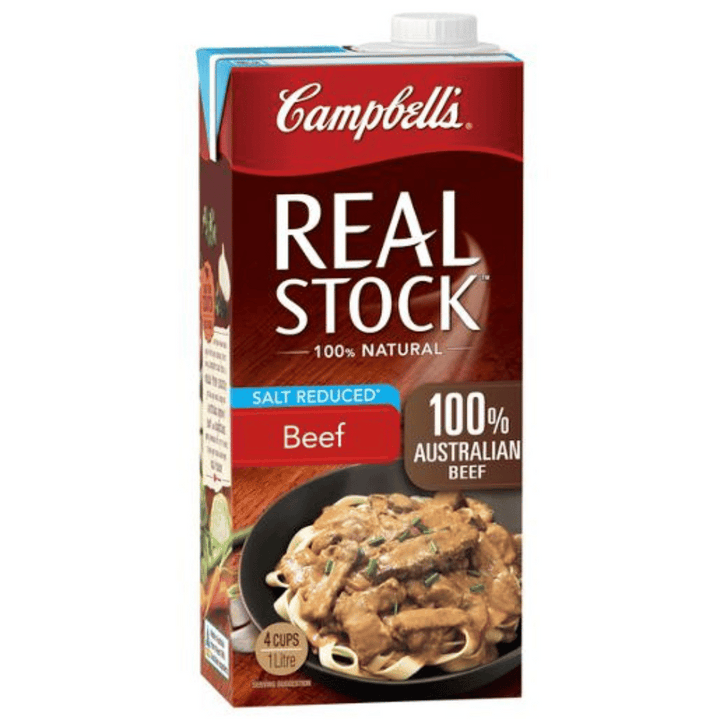 Campbells Real Stock Beef 1lt | Auckland Grocery Delivery Get Campbells Real Stock Beef 1lt delivered to your doorstep by your local Auckland grocery delivery. Shop Paddock To Pantry. Convenient online food shopping in NZ | Grocery Delivery Auckland | Grocery Delivery Nationwide | Fruit Baskets NZ | Online Food Shopping NZ Paddock To Pantry delivers groceries, fruit baskets & gift baskets nz wide 7 days a week with Auckland delivery 7 days. Get free grocery delivery when you spend $100 on overnight service.