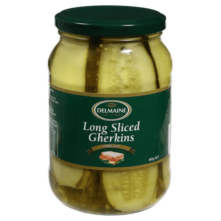 Delmaine Long Sliced Gherkins | Auckland Grocery Delivery Get Delmaine Long Sliced Gherkins delivered to your doorstep by your local Auckland grocery delivery. Shop Paddock To Pantry. Convenient online food shopping in NZ | Grocery Delivery Auckland | Grocery Delivery Nationwide | Fruit Baskets NZ | Online Food Shopping NZ Delmaine Long Sliced Gherkins 480g are tangy and crunchy pickle slices that add a burst of flavor to any dish. Delivered to your doorstep with Auckland grocery delivery from Paddock To Pa