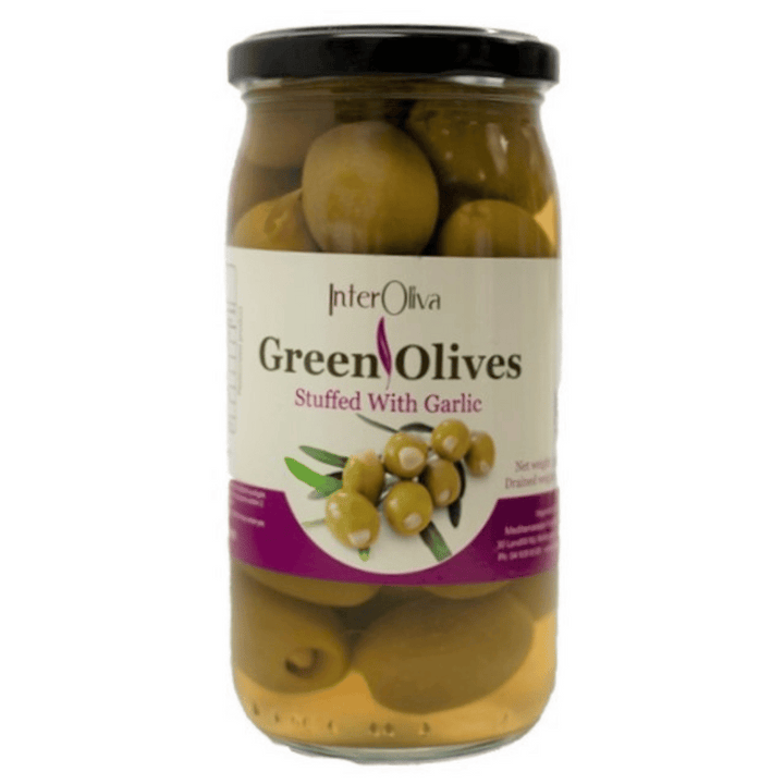 InterOliva Green Olives Stuffe | Auckland Grocery Delivery Get InterOliva Green Olives Stuffe delivered to your doorstep by your local Auckland grocery delivery. Shop Paddock To Pantry. Convenient online food shopping in NZ | Grocery Delivery Auckland | Grocery Delivery Nationwide | Fruit Baskets NZ | Online Food Shopping NZ InterOliva Green Olives Stuffed 370g Enhance your culinary creations with the exquisite taste of InterOliva Stuffed Green Olives. Available for delivery to your doorstep with Paddock To