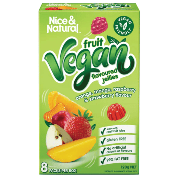 Nice & Natural Vegan Fruit Gum | Auckland Grocery Delivery Get Nice & Natural Vegan Fruit Gum delivered to your doorstep by your local Auckland grocery delivery. Shop Paddock To Pantry. Convenient online food shopping in NZ | Grocery Delivery Auckland | Grocery Delivery Nationwide | Fruit Baskets NZ | Online Food Shopping NZ Nice & Natural Vegan Fruit Gummies 120g - 8 Packs are delicious plant-based treats bursting with fruity flavors. Available for delivery to your doorstep with Paddock To Pantry’s Aucklan