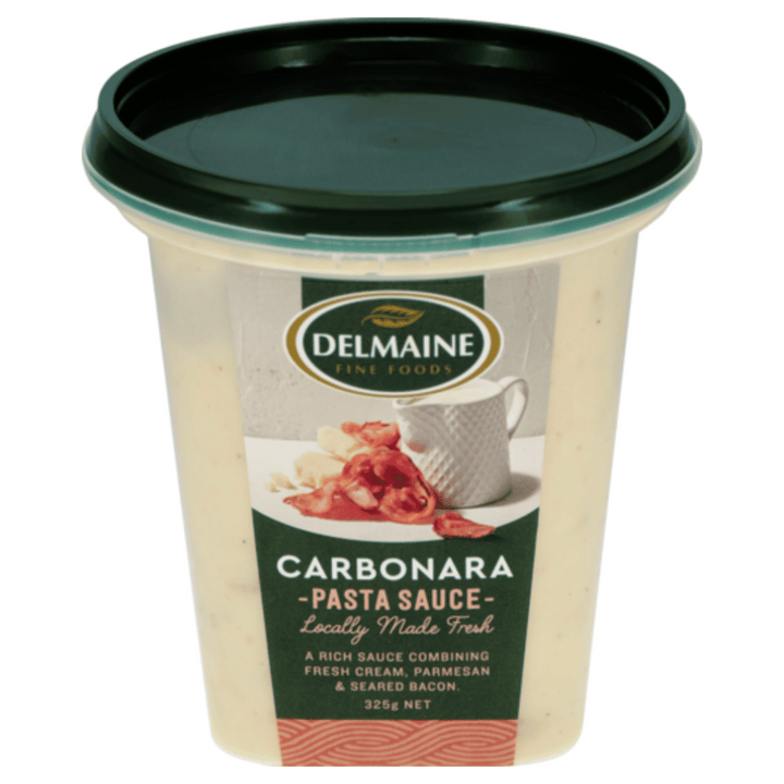 Delmaine Carbonara 325gm | Auckland Grocery Delivery Get Delmaine Carbonara 325gm delivered to your doorstep by your local Auckland grocery delivery. Shop Paddock To Pantry. Convenient online food shopping in NZ | Grocery Delivery Auckland | Grocery Delivery Nationwide | Fruit Baskets NZ | Online Food Shopping NZ Delmaine Carbonara 325gm | Auckland Grocery Delivery 
Get Delmaine Carbonara 325gm delivered to your doorstep with Auckland grocery delivery from Paddock To Pantry. Convenient online food shopping 