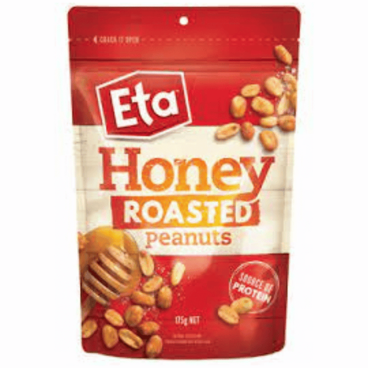 Eta Honey roasted Peanuts | Auckland Grocery Delivery Get Eta Honey roasted Peanuts delivered to your doorstep by your local Auckland grocery delivery. Shop Paddock To Pantry. Convenient online food shopping in NZ | Grocery Delivery Auckland | Grocery Delivery Nationwide | Fruit Baskets NZ | Online Food Shopping NZ GRF Eta Honey Roasted Peanuts 200g Indulge in the irresistible combination of premium peanuts coated in a delightful honey glaze. Delivered to your doorstep with Auckland grocery delivery from Pa