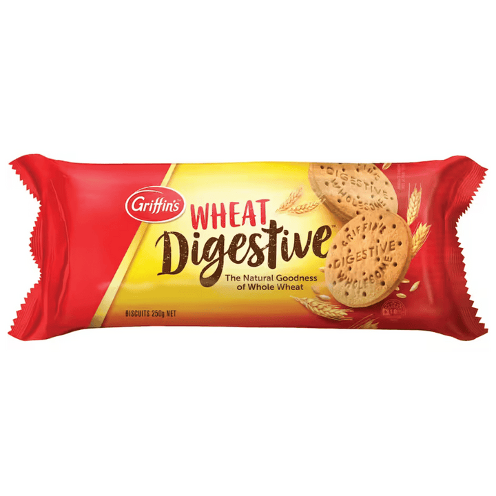 Griffins Wheat Digestive 250g | Auckland Grocery Delivery Get Griffins Wheat Digestive 250g delivered to your doorstep by your local Auckland grocery delivery. Shop Paddock To Pantry. Convenient online food shopping in NZ | Grocery Delivery Auckland | Grocery Delivery Nationwide | Fruit Baskets NZ | Online Food Shopping NZ Enjoy the satisfying crunch and subtle sweetness of Griffins Wheat Digestive Biscuits. Available for delivery to your doorstep with Paddock To Pantry’s Auckland Grocery Delivery. Online s