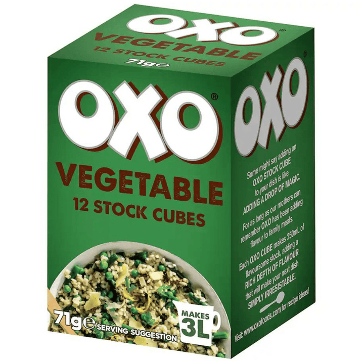 OXO Vege Stock Cubes 12 Pack 71g | Auckland Grocery Delivery Get OXO Vege Stock Cubes 12 Pack 71g delivered to your doorstep by your local Auckland grocery delivery. Shop Paddock To Pantry. Convenient online food shopping in NZ | Grocery Delivery Auckland | Grocery Delivery Nationwide | Fruit Baskets NZ | Online Food Shopping NZ OXO Vege Stock Cubes 12 Cubes - 71g delivered to your doorstep with Auckland grocery delivery from Paddock To Pantry. Convenient online food shopping in NZ