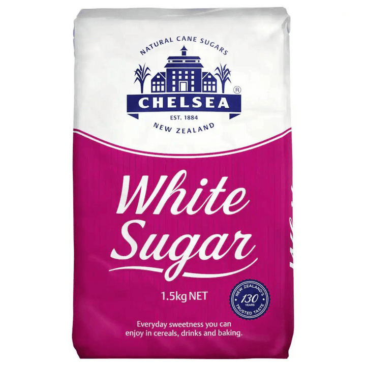 Chelsea White Sugar 1.5kg | Auckland Grocery Delivery Get Chelsea White Sugar 1.5kg delivered to your doorstep by your local Auckland grocery delivery. Shop Paddock To Pantry. Convenient online food shopping in NZ | Grocery Delivery Auckland | Grocery Delivery Nationwide | Fruit Baskets NZ | Online Food Shopping NZ Paddock To Pantry delivers groceries, fruit baskets & gift baskets nz wide 7 days a week with Auckland delivery 7 days. Get free grocery delivery when you spend $100 on overnight service.