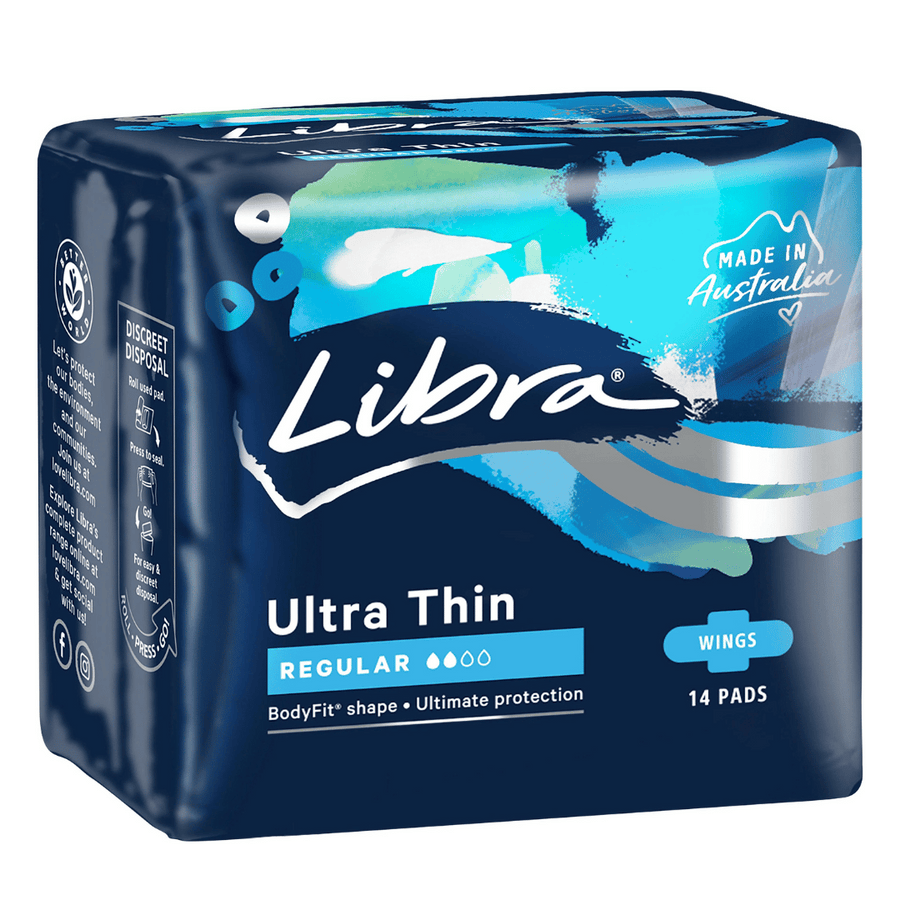Libra Ultra Thin Pads 14pk | Auckland Grocery Delivery Get Libra Ultra Thin Pads 14pk delivered to your doorstep by your local Auckland grocery delivery. Shop Paddock To Pantry. Convenient online food shopping in NZ | Grocery Delivery Auckland | Grocery Delivery Nationwide | Fruit Baskets NZ | Online Food Shopping NZ Libra Ultra Thin Pads 14pk delivered to your door 7 days in Auckland and NZ wide overnight with Paddock To Pantry. | Free delivery on orders over $125. 