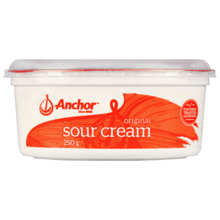 Anchor Sour Cream 250ml | Auckland Grocery Delivery Get Anchor Sour Cream 250ml delivered to your doorstep by your local Auckland grocery delivery. Shop Paddock To Pantry. Convenient online food shopping in NZ | Grocery Delivery Auckland | Grocery Delivery Nationwide | Fruit Baskets NZ | Online Food Shopping NZ Rich and creamy Anchor Sour Cream 250ml. Perfect for dips. Get it delivered today with Auckland Grocery Delivery or overnight with Supermarket NZ.