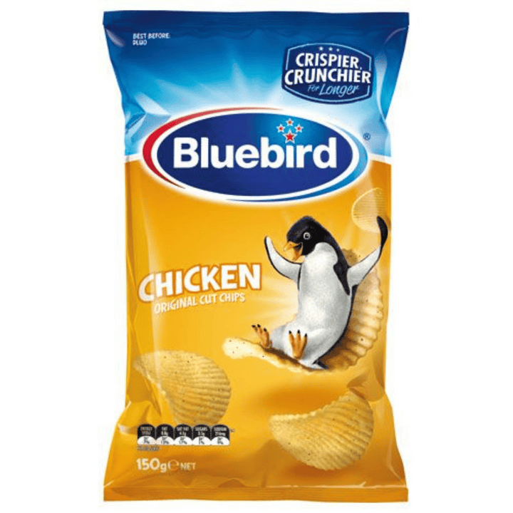BB Bluebird Chicken chips 150g | Auckland Grocery Delivery Get BB Bluebird Chicken chips 150g delivered to your doorstep by your local Auckland grocery delivery. Shop Paddock To Pantry. Convenient online food shopping in NZ | Grocery Delivery Auckland | Grocery Delivery Nationwide | Fruit Baskets NZ | Online Food Shopping NZ Bluebird Chicken Chips 150g Available for delivery to your doorstep with Paddock To Pantry’s Nationwide Grocery Delivery. Online shopping made easy in NZ
