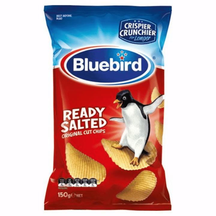 BB Bluebird Ready Salted 150g | Auckland Grocery Delivery Get BB Bluebird Ready Salted 150g delivered to your doorstep by your local Auckland grocery delivery. Shop Paddock To Pantry. Convenient online food shopping in NZ | Grocery Delivery Auckland | Grocery Delivery Nationwide | Fruit Baskets NZ | Online Food Shopping NZ Bluebird Ready Salted 150g Available for delivery to your doorstep with Paddock To Pantry’s Nationwide Grocery Delivery. Online shopping made easy in NZ