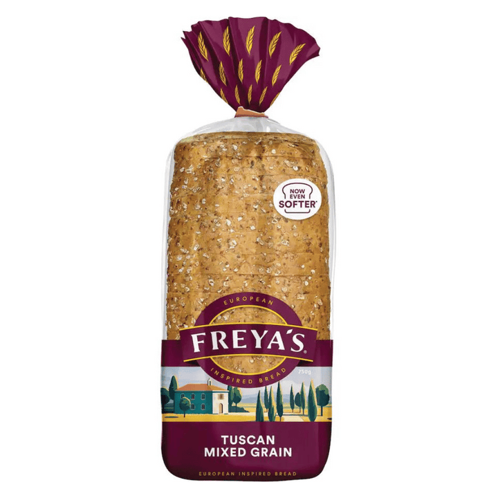 Freya's Tuscan Mixed Grain | Auckland Grocery Delivery Get Freya's Tuscan Mixed Grain delivered to your doorstep by your local Auckland grocery delivery. Shop Paddock To Pantry. Convenient online food shopping in NZ | Grocery Delivery Auckland | Grocery Delivery Nationwide | Fruit Baskets NZ | Online Food Shopping NZ Freya's Tuscan Mixed Grain Bread 750g. Get groceries delivered at convenience with Paddock to Pantry nationwide shipping. Free shipping on orders over $150.