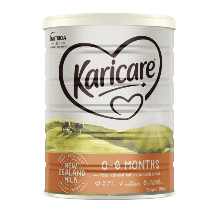 Karicare Stage 1 0-6 Months | Auckland Grocery Delivery Get Karicare Stage 1 0-6 Months delivered to your doorstep by your local Auckland grocery delivery. Shop Paddock To Pantry. Convenient online food shopping in NZ | Grocery Delivery Auckland | Grocery Delivery Nationwide | Fruit Baskets NZ | Online Food Shopping NZ Karicare Stage 1 0-6 Months - 900g Karicare Infant Formula is a breast milk substitute that has been trusted for generations Baby formula delivered nationwide.