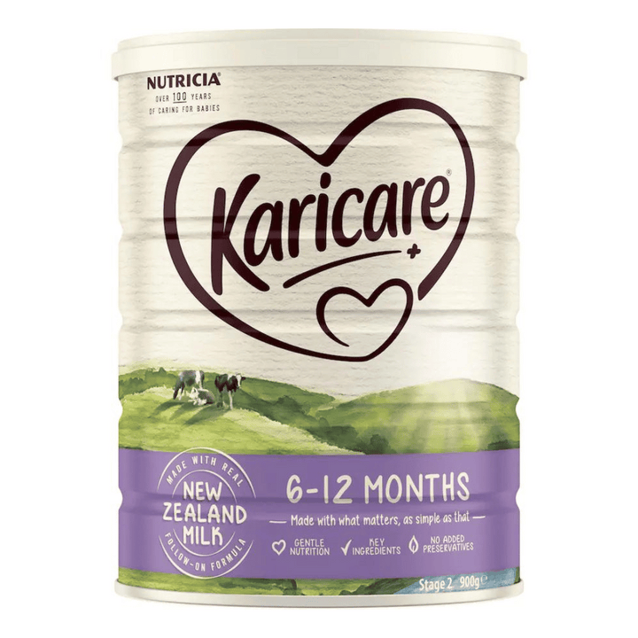 Karicare Stage 2 6-12 Months | Auckland Grocery Delivery Get Karicare Stage 2 6-12 Months delivered to your doorstep by your local Auckland grocery delivery. Shop Paddock To Pantry. Convenient online food shopping in NZ | Grocery Delivery Auckland | Grocery Delivery Nationwide | Fruit Baskets NZ | Online Food Shopping NZ Karicare Stage 2 6-12 Months - 900g Karicare+ follow-on formula is nutritionally tailored with a balance of key ingredients for formula-fed babies 