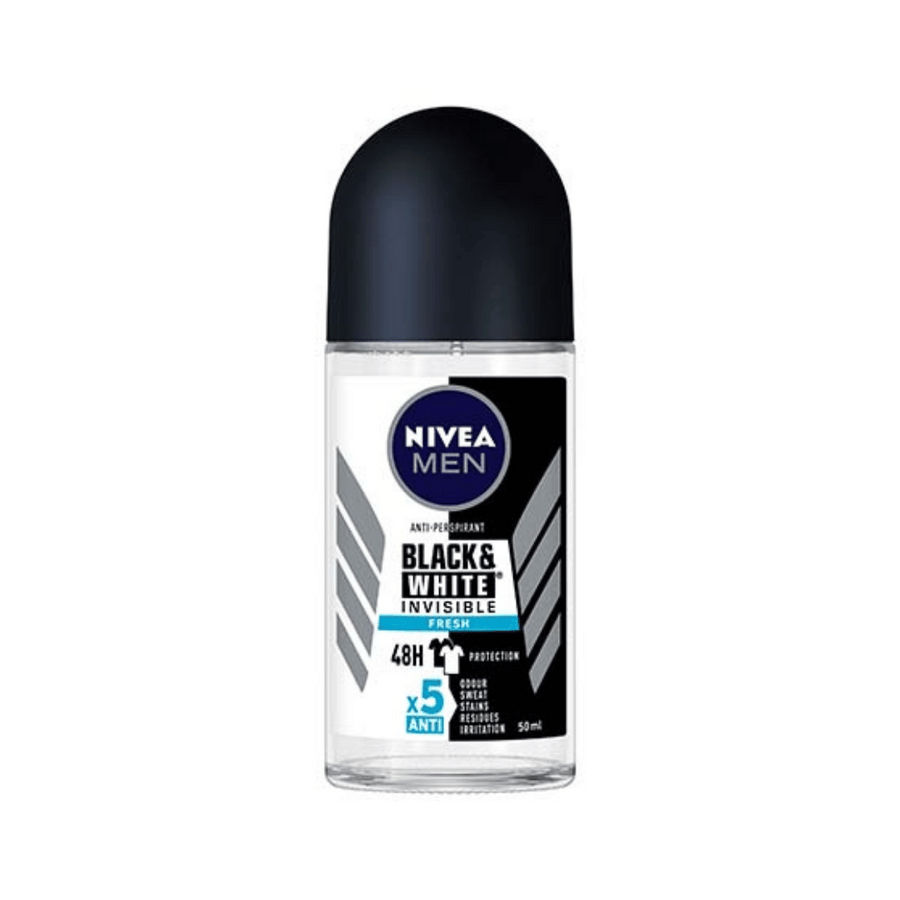 Nivea Men Black & White 50ml | Auckland Grocery Delivery Get Nivea Men Black & White 50ml delivered to your doorstep by your local Auckland grocery delivery. Shop Paddock To Pantry. Convenient online food shopping in NZ | Grocery Delivery Auckland | Grocery Delivery Nationwide | Fruit Baskets NZ | Online Food Shopping NZ Nivea Men Black & While 50ml Fresh Anti-Perspirant Roll-on Deodorant offers reliable 48 hour protection while gently caring for your skin.