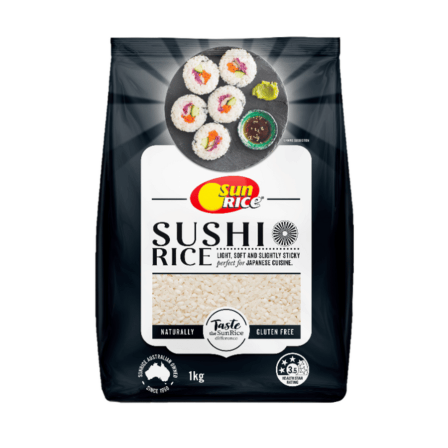 Sun Rice Sushi Rice 1kg | Auckland Grocery Delivery Get Sun Rice Sushi Rice 1kg delivered to your doorstep by your local Auckland grocery delivery. Shop Paddock To Pantry. Convenient online food shopping in NZ | Grocery Delivery Auckland | Grocery Delivery Nationwide | Fruit Baskets NZ | Online Food Shopping NZ Sun Rice Sushi Rice 1kg A short and translucent, gluten free grain, perfect for Japanese cuisine. 