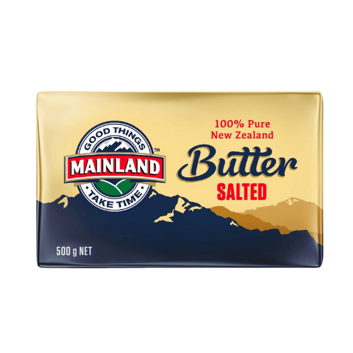 Mainland Butter Salted 500g | Auckland Grocery Delivery Get Mainland Butter Salted 500g delivered to your doorstep by your local Auckland grocery delivery. Shop Paddock To Pantry. Convenient online food shopping in NZ | Grocery Delivery Auckland | Grocery Delivery Nationwide | Fruit Baskets NZ | Online Food Shopping NZ 