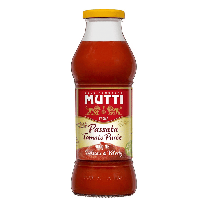 Mutti Passata Tom Puree 400g | Auckland Grocery Delivery Get Mutti Passata Tom Puree 400g delivered to your doorstep by your local Auckland grocery delivery. Shop Paddock To Pantry. Convenient online food shopping in NZ | Grocery Delivery Auckland | Grocery Delivery Nationwide | Fruit Baskets NZ | Online Food Shopping NZ Mutti Passata Tomato Puree 400g. Dinner essentials delivered with Paddock to Pantry. Free overnight shipping with $150 spend.