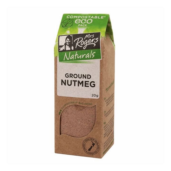 Mrs Rogers Organic Ground Nutmeg 20g | Auckland Grocery Delivery Get Mrs Rogers Organic Ground Nutmeg 20g delivered to your doorstep by your local Auckland grocery delivery. Shop Paddock To Pantry. Convenient online food shopping in NZ | Grocery Delivery Auckland | Grocery Delivery Nationwide | Fruit Baskets NZ | Online Food Shopping NZ 