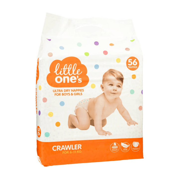 Little Ones Size 3 Crawler 6-11 kg's Nappies | Auckland Grocery Delivery Get Little Ones Size 3 Crawler 6-11 kg's Nappies delivered to your doorstep by your local Auckland grocery delivery. Shop Paddock To Pantry. Convenient online food shopping in NZ | Grocery Delivery Auckland | Grocery Delivery Nationwide | Fruit Baskets NZ | Online Food Shopping NZ Little Ones Size 3 Crawler Nappies is a great quality and value baby care range. Quality baby needs delivered to your home at your convenience. 