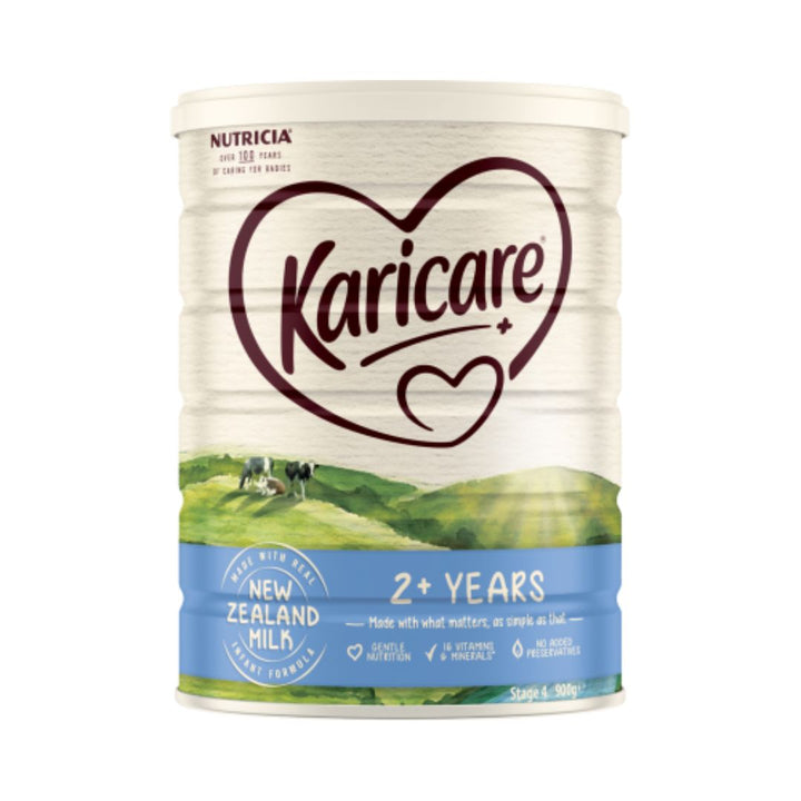 Karicare Stage 4 2+Years 900g | Auckland Grocery Delivery Get Karicare Stage 4 2+Years 900g delivered to your doorstep by your local Auckland grocery delivery. Shop Paddock To Pantry. Convenient online food shopping in NZ | Grocery Delivery Auckland | Grocery Delivery Nationwide | Fruit Baskets NZ | Online Food Shopping NZ Introducing Karicare Stage 4 2+Years 900g - a premium toddler milk drink made with the goodness of New Zealand milk. 