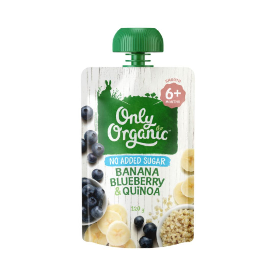 Only Organic B/Berry & Quinoa 6 + Months 120g | Auckland Grocery Delivery Get Only Organic B/Berry & Quinoa 6 + Months 120g delivered to your doorstep by your local Auckland grocery delivery. Shop Paddock To Pantry. Convenient online food shopping in NZ | Grocery Delivery Auckland | Grocery Delivery Nationwide | Fruit Baskets NZ | Online Food Shopping NZ Indulge in a nutritious treat with Only Organic B/Berry & Quinoa! Made with un-ripened bananas, blueberries, and organic super grain quinoa.