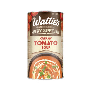 Watties Creamy Tomato Soup 535g | Auckland Grocery Delivery Get Watties Creamy Tomato Soup 535g delivered to your doorstep by your local Auckland grocery delivery. Shop Paddock To Pantry. Convenient online food shopping in NZ | Grocery Delivery Auckland | Grocery Delivery Nationwide | Fruit Baskets NZ | Online Food Shopping NZ Indulge in the sophistication of Wattie's® Very Special™ Creamy Tomato Soup. Made with quality, natural ingredients, this 98% fat-free soup.