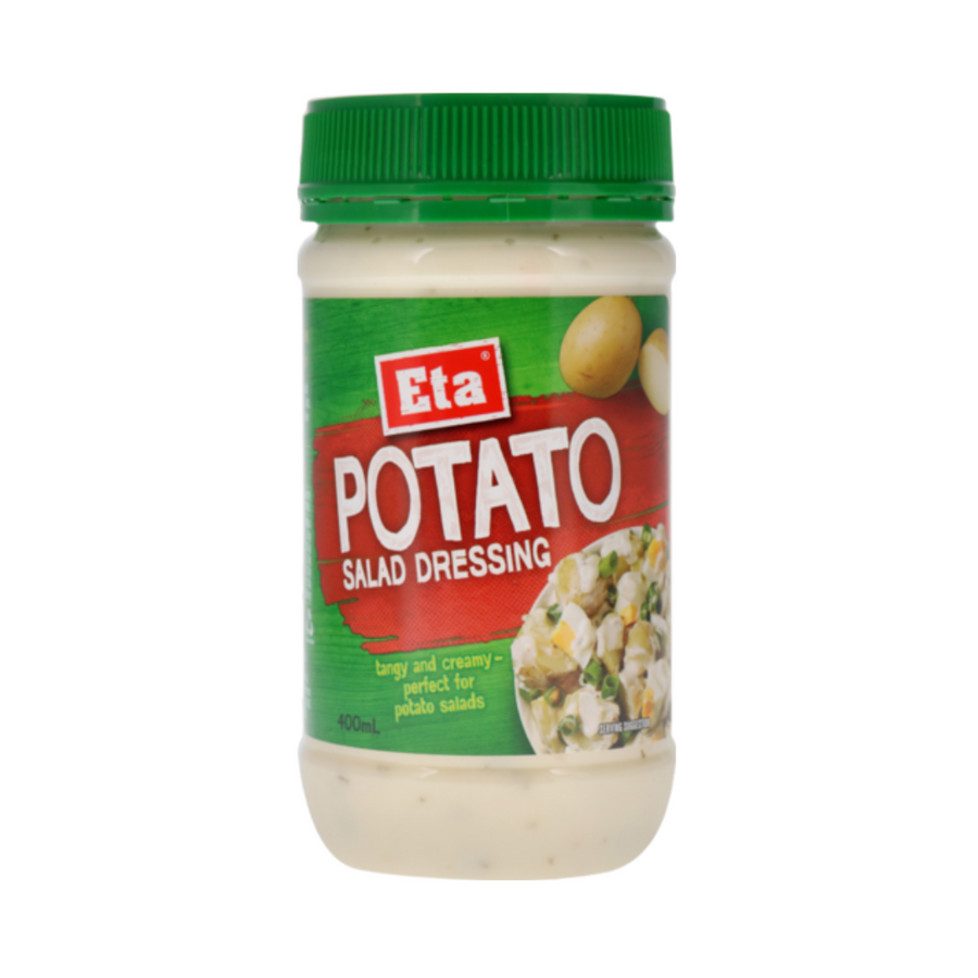 Eta Potato Salad Dressing 400ml | Auckland Grocery Delivery Get Eta Potato Salad Dressing 400ml delivered to your doorstep by your local Auckland grocery delivery. Shop Paddock To Pantry. Convenient online food shopping in NZ | Grocery Delivery Auckland | Grocery Delivery Nationwide | Fruit Baskets NZ | Online Food Shopping NZ Eta Potato Salad Dressing 400ml adds a rich and creamy flavor to your potato salads. Delivered 7 days nationwide.