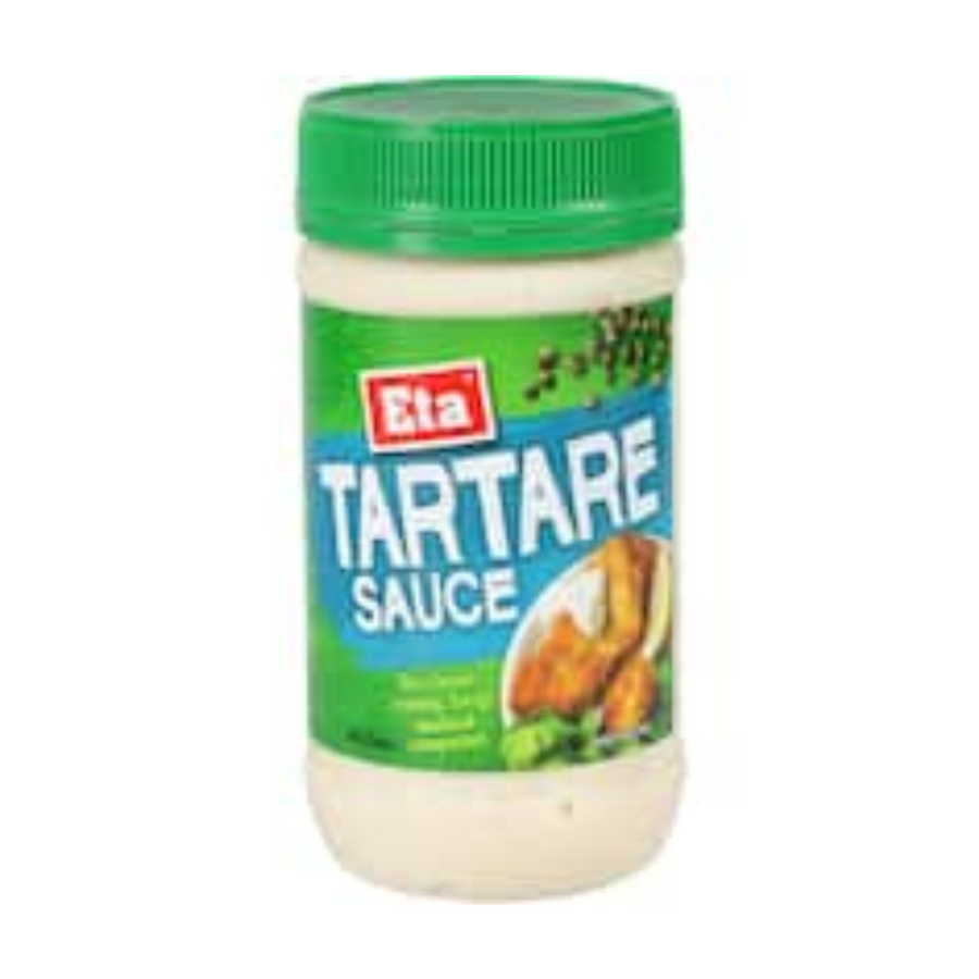 ETA Tartare Sauce 400ml | Auckland Grocery Delivery Get ETA Tartare Sauce 400ml delivered to your doorstep by your local Auckland grocery delivery. Shop Paddock To Pantry. Convenient online food shopping in NZ | Grocery Delivery Auckland | Grocery Delivery Nationwide | Fruit Baskets NZ | Online Food Shopping NZ ETA Tartare Sauce 400ml Eta offers a creamy and tangy flavor perfect for seafood dishes. This sauce enhances the taste of fish and chips.