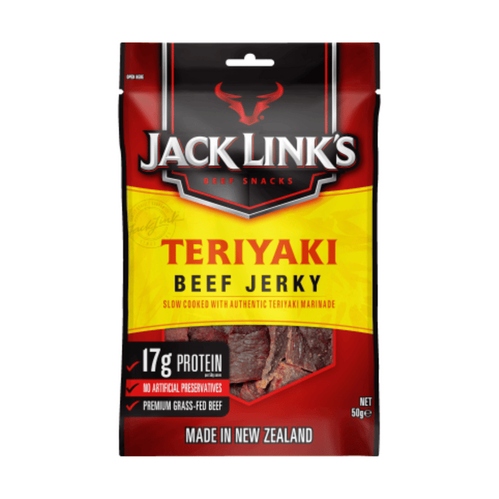 Jack Links Beef Jerky Teriyaki 50g | Auckland Grocery Delivery Get Jack Links Beef Jerky Teriyaki 50g delivered to your doorstep by your local Auckland grocery delivery. Shop Paddock To Pantry. Convenient online food shopping in NZ | Grocery Delivery Auckland | Grocery Delivery Nationwide | Fruit Baskets NZ | Online Food Shopping NZ Jack Links Beef Jerky Teriyaki 50g. Get healthy snacks for amazing prices at Paddock to Pantry. Delivery available nationwide.