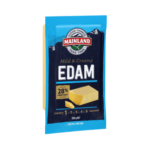 Mainland Cheese Edam 250g | Auckland Grocery Delivery Get Mainland Cheese Edam 250g delivered to your doorstep by your local Auckland grocery delivery. Shop Paddock To Pantry. Convenient online food shopping in NZ | Grocery Delivery Auckland | Grocery Delivery Nationwide | Fruit Baskets NZ | Online Food Shopping NZ Mainland Cheese Edam 250g. High quality NZ cheese delivered at the lowest prices nationwide 7 days a week.