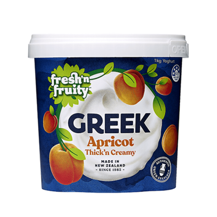 Fresh & Fruity Greek Apricot - 1kg | Auckland Grocery Delivery Get Fresh & Fruity Greek Apricot - 1kg delivered to your doorstep by your local Auckland grocery delivery. Shop Paddock To Pantry. Convenient online food shopping in NZ | Grocery Delivery Auckland | Grocery Delivery Nationwide | Fruit Baskets NZ | Online Food Shopping NZ Fresh & Fruity Greek Apricot Yoghurt is great for a healthy snack, Get it delivered Auckland wide at Paddock to Pantry