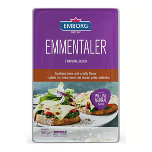 Emborg Emmentaler Slices | Auckland Grocery Delivery Get Emborg Emmentaler Slices delivered to your doorstep by your local Auckland grocery delivery. Shop Paddock To Pantry. Convenient online food shopping in NZ | Grocery Delivery Auckland | Grocery Delivery Nationwide | Fruit Baskets NZ | Online Food Shopping NZ Emborg Emmentaler Slices 150g (8 Slices) This sliced cheese is mild with a sweet & nutty aroma. Grocery delivery 7 days in Auckland & overnight NZ wide. 