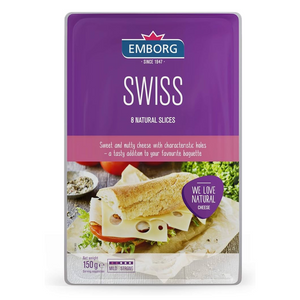 Emborg Swiss Style Slices | Auckland Grocery Delivery Get Emborg Swiss Style Slices delivered to your doorstep by your local Auckland grocery delivery. Shop Paddock To Pantry. Convenient online food shopping in NZ | Grocery Delivery Auckland | Grocery Delivery Nationwide | Fruit Baskets NZ | Online Food Shopping NZ Indulge in the creamy, flavorful experience of Emborg Swiss Style Slices. Made from 100% natural cow's milk.