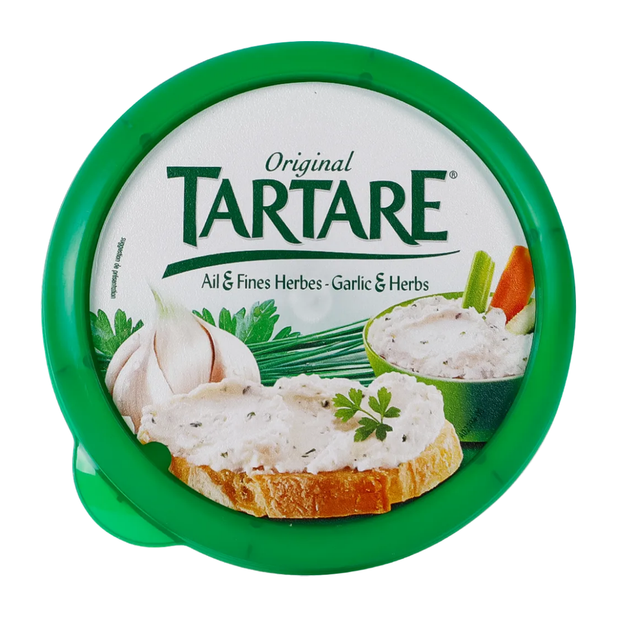 Tartare Garlic & Herbs Cheese 150g | Auckland Grocery Delivery Get Tartare Garlic & Herbs Cheese 150g delivered to your doorstep by your local Auckland grocery delivery. Shop Paddock To Pantry. Convenient online food shopping in NZ | Grocery Delivery Auckland | Grocery Delivery Nationwide | Fruit Baskets NZ | Online Food Shopping NZ Tartare is an airy white whipped cheese with a touch of garlic and herbs. Get it delivered today with Auckland Grocery Delivery or overnight with Supermarket NZ.