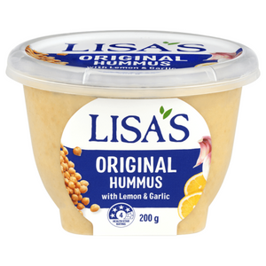 Lisa's Original Hummus 200g | Auckland Grocery Delivery Get Lisa's Original Hummus 200g delivered to your doorstep by your local Auckland grocery delivery. Shop Paddock To Pantry. Convenient online food shopping in NZ | Grocery Delivery Auckland | Grocery Delivery Nationwide | Fruit Baskets NZ | Online Food Shopping NZ Lisas Original Hummus 200g. Lisa's Original Hummus is a creamy and delicious dip made from high-quality chickpeas and authentic ingredients. 