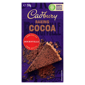 Cadbury Cocoa 250g | Auckland Grocery Delivery Get Cadbury Cocoa 250g delivered to your doorstep by your local Auckland grocery delivery. Shop Paddock To Pantry. Convenient online food shopping in NZ | Grocery Delivery Auckland | Grocery Delivery Nationwide | Fruit Baskets NZ | Online Food Shopping NZ Indulge in the decadent flavors of Bournville Cocoa. Made from 100% cocoa, processed to elevate the taste and color in your baked goods. 