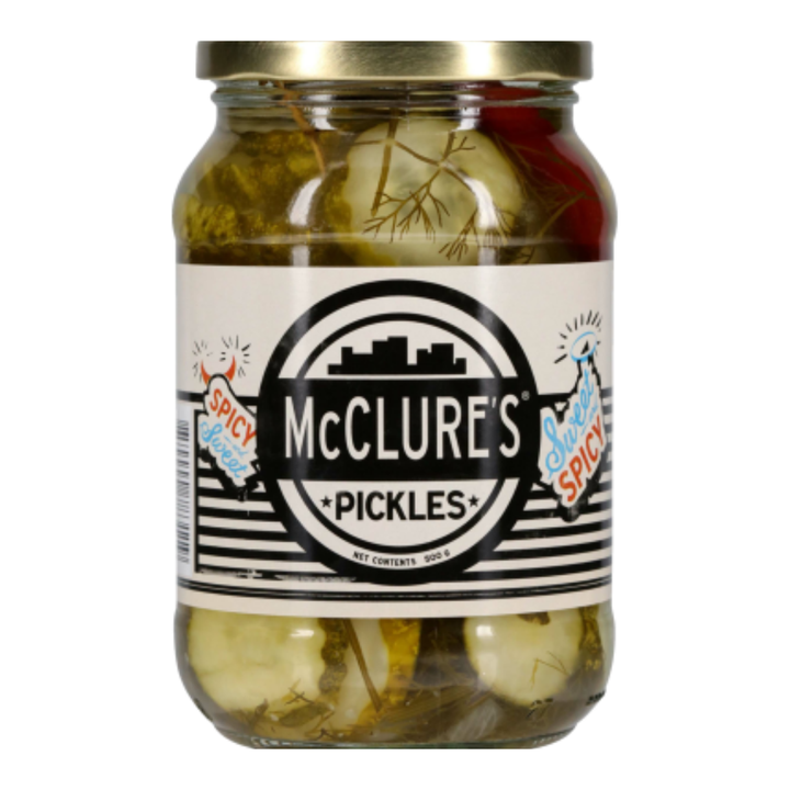 McClures Sweet & Spicy pickles | Auckland Grocery Delivery Get McClures Sweet & Spicy pickles delivered to your doorstep by your local Auckland grocery delivery. Shop Paddock To Pantry. Convenient online food shopping in NZ | Grocery Delivery Auckland | Grocery Delivery Nationwide | Fruit Baskets NZ | Online Food Shopping NZ Discover the taste of tradition with McClures Sweet & Spicy Pickles. Have them delivered overnight New Zealand wide.