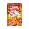 Watties Spaghetti 50% Less Added Sugar 420g | Auckland Grocery Delivery Get Watties Spaghetti 50% Less Added Sugar 420g delivered to your doorstep by your local Auckland grocery delivery. Shop Paddock To Pantry. Convenient online food shopping in NZ | Grocery Delivery Auckland | Grocery Delivery Nationwide | Fruit Baskets NZ | Online Food Shopping NZ Watties Spaghetti 50% Less Added Sugar With two tomatoes squeezed into every can and 50% less added sugar this Wattie’s® Spaghetti is nothing but yum.