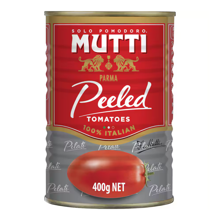 Mutti Peeled Tomatoes - 400g | Auckland Grocery Delivery Get Mutti Peeled Tomatoes - 400g delivered to your doorstep by your local Auckland grocery delivery. Shop Paddock To Pantry. Convenient online food shopping in NZ | Grocery Delivery Auckland | Grocery Delivery Nationwide | Fruit Baskets NZ | Online Food Shopping NZ Get Peeled Tomatoes and other groceries delivered to your door 7 days in Auckland or delivery to NZ Metro areas overnight. Get Free Delivery on all orders over $125. Paddock To Pantry is yo